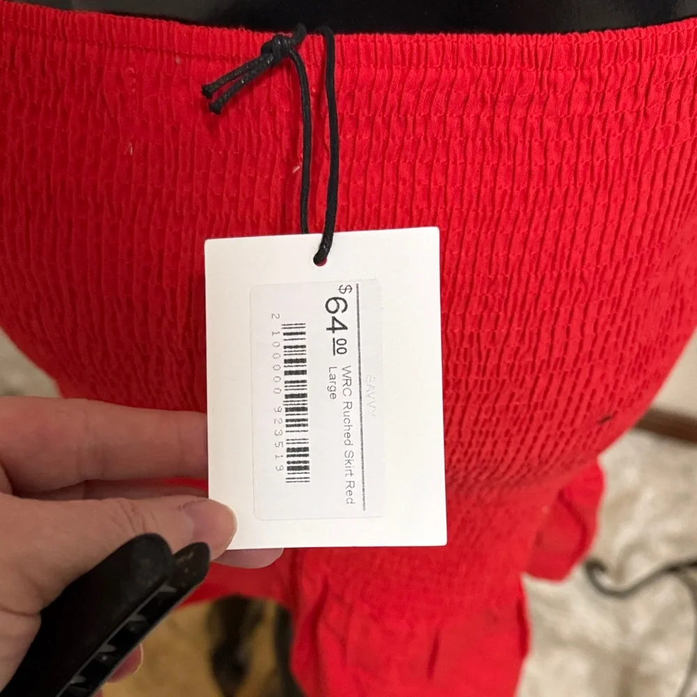 NWT boutique Red Ruffled Women's Skirt Set